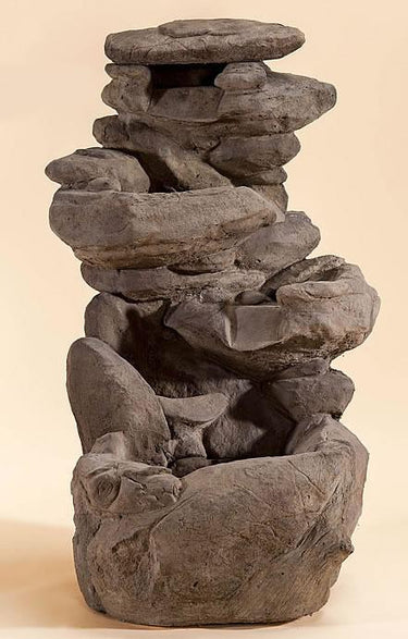 Rock Falls Outdoor Cast Stone Garden Fountain Fountain Tuscan